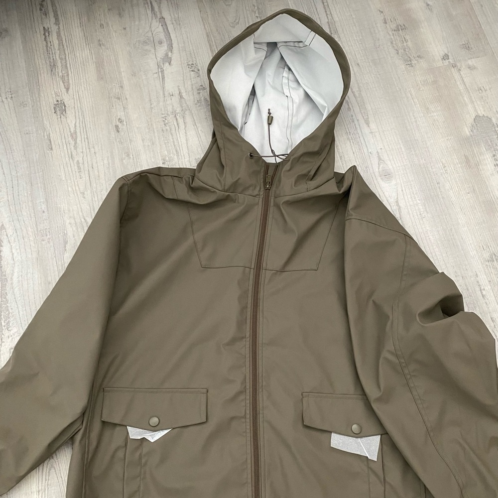 Holly coated windbreaker jacket. Tan